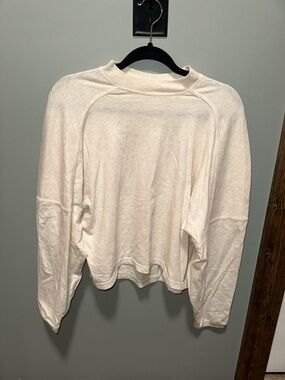 aerie Cream Lightweight Pullover Sweatshirt